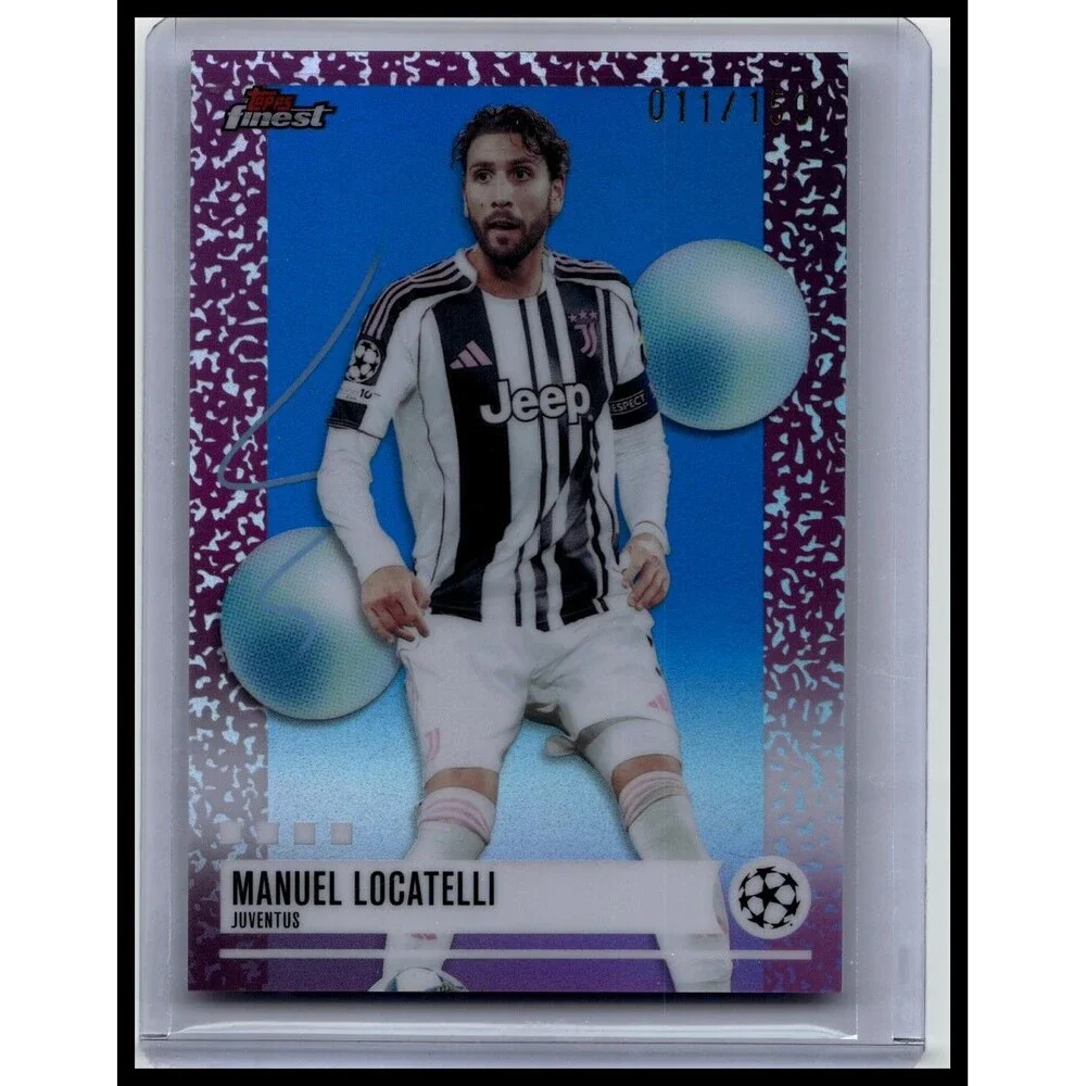 2025-26 Finest UEFA Manuel Locatelli #349 Juventus Blue Refractor #/150